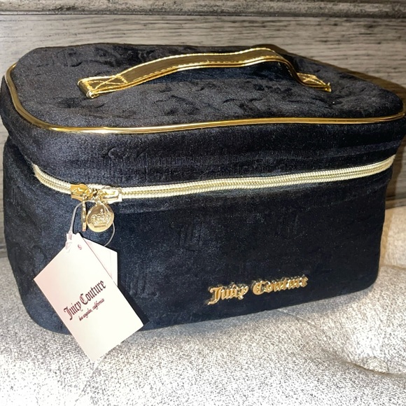 NEW Juicy Couture Velour Makeup Train Case - Picture 6 of 6